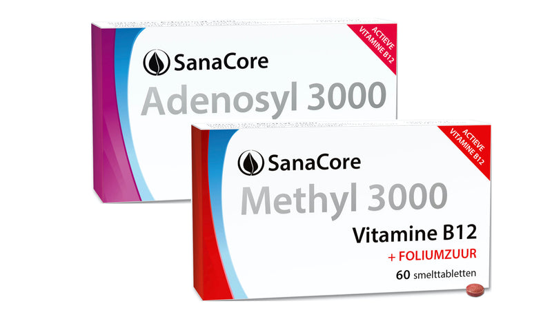 SanaCore Methyl en Adenosyl 3000 Vitamine B12 (met foliumzuur)