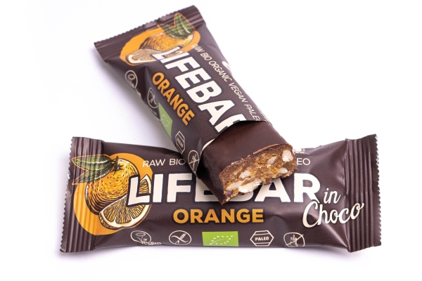 Lifebar InChoco Cacao Nibs Orange