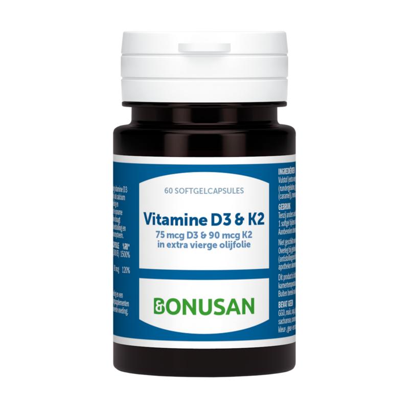 Bonusan Vitamine D3 (75mcg) & K2 (90mcg)