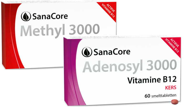 SanaCore Methyl en Adenosyl 3000 Vitamine B12 (zonder foliumzuur)
